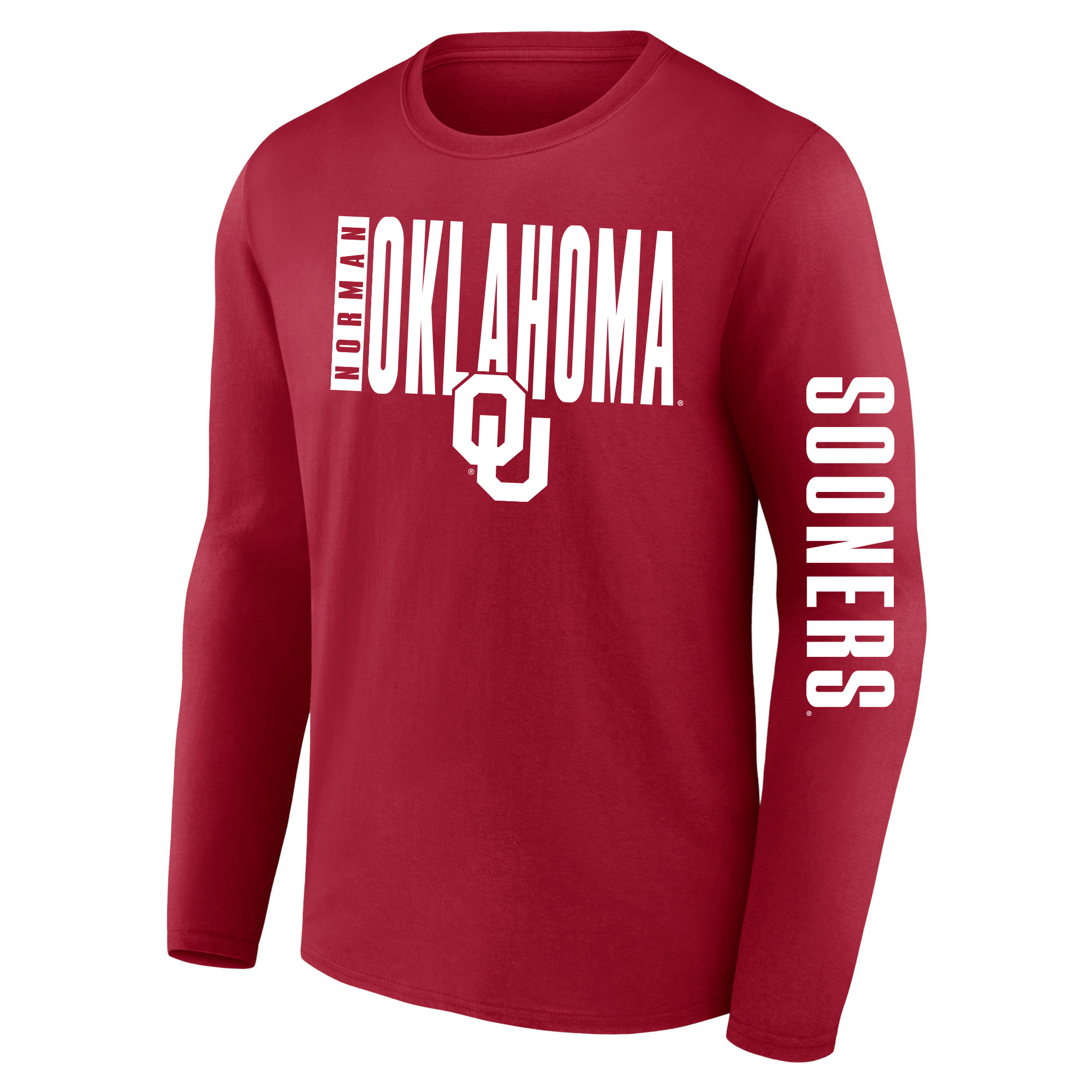 Men's Fanatics Crimson Oklahoma Sooners Big \u0026 Tall Vision Long Sleeve T-Shirt
